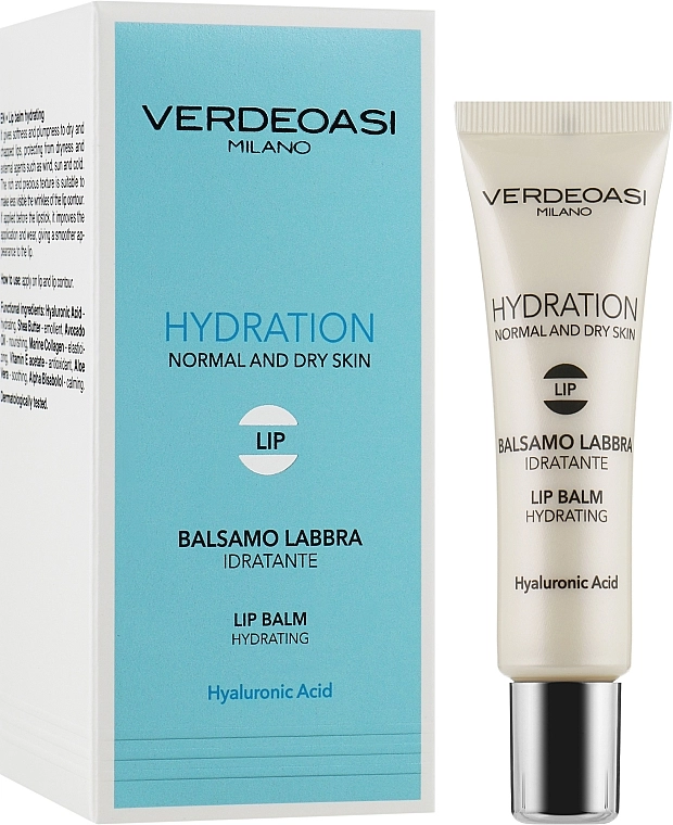 Verdeoasi Зволожувальний бальзам для губ, з гіалуроновою кислотою та маслом ши Hydration Lip Balm - фото N2