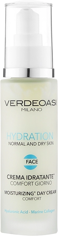 Verdeoasi Увлажняющий дневной крем для нормальной и сухой кожи лица Hydration Moisturizing Day Cream Comfort - фото N1