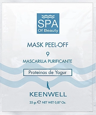 Keenwell Альгінатна маска №9 Spa Of Beauty Peel Off Mask Number 9 Purifying with Yoghurt Proteins - фото N1