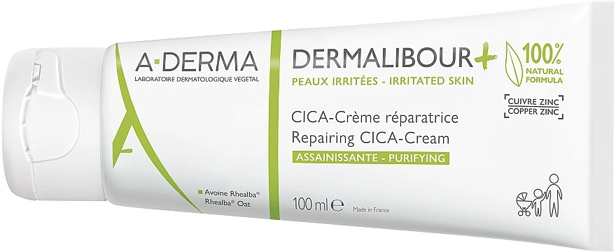 A-Derma Відновлювальний крем для подразненої шкіри Dermalibour Repairing Cream - фото N1