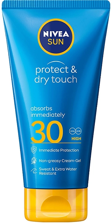 Nivea Солнцезащитный крем-гель "Защита и легкость" SPF 30 Sun Protect & Dry Touch Non-Greasy Cream-Gel SPF30 - фото N1