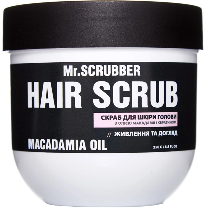 Mr.Scrubber Скраб для шкіри голови з олією макадамії та кератином Macadamia Oil Hair Scrub - фото N1