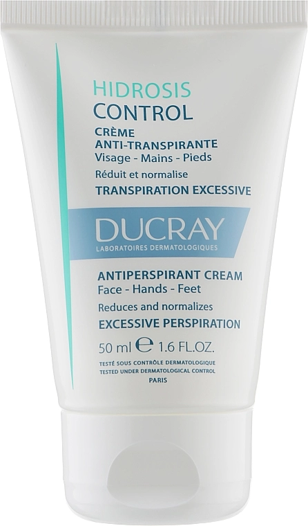 Ducray Кремовий антиперспірант для рук і ніг Hidrosis Control Antiperspirant Cream - фото N1