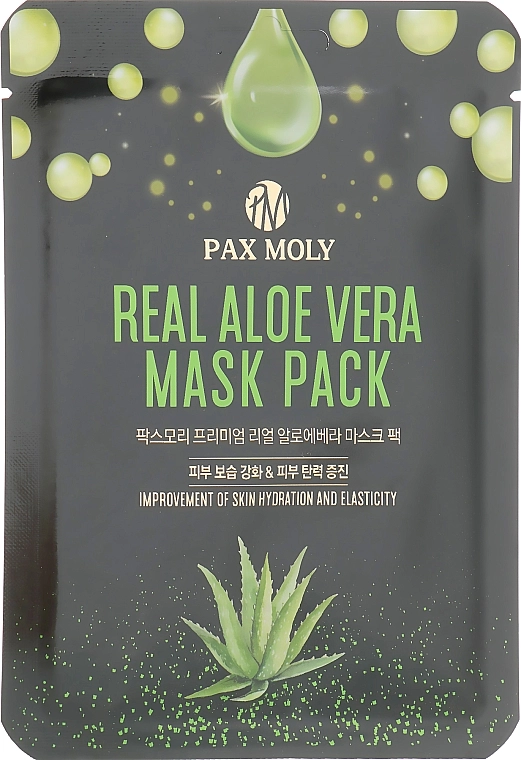 Pax Moly Маска тканевая для лица с экстрактом алоэ вера Real Aloe Vera Mask Pack - фото N1