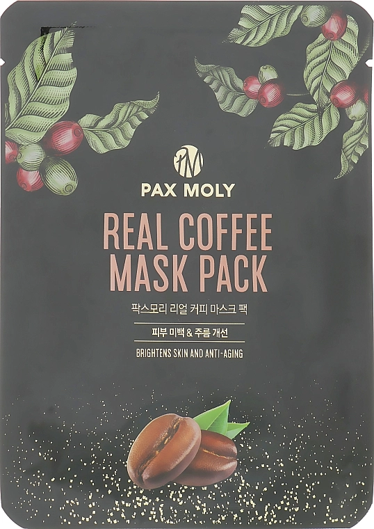 Pax Moly Маска тканинна з екстрактом кави Real Coffee Mask Pack - фото N1