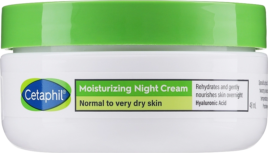 Cetaphil Зволожувальний нічний крем з гіалуроновою кислотою для обличчя Moisturizing Night Cream - фото N1