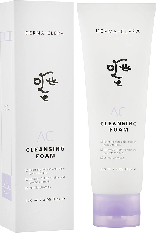 Ottie Очищувальна пінка з екстрактом ластівня Derma-clera AC Cleansing Foam - фото N1