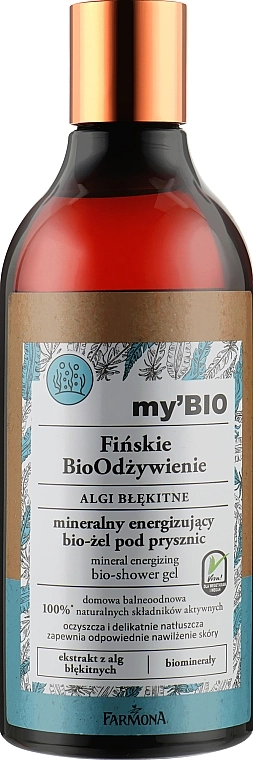 Farmona Біогель для душу My’Bio Finnish Nourish Bio-Shower Gel Blue Algae - фото N1
