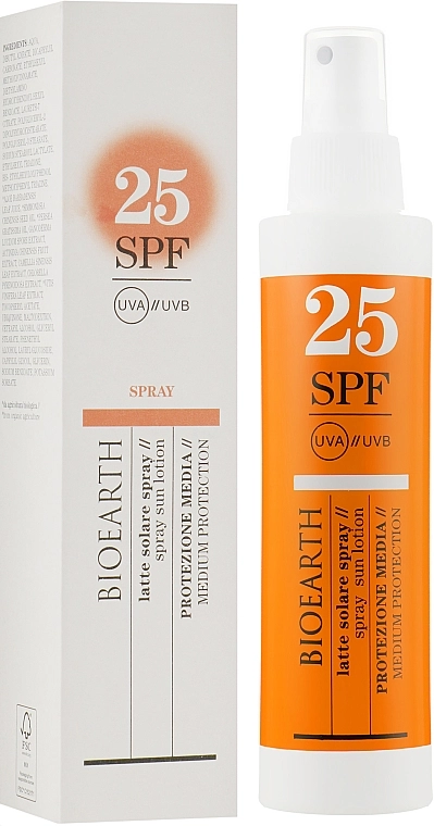 Bioearth Сонцезахисний спрей для тіла SPF 25 Sun Solare Corpo Spray SPF 25 - фото N1