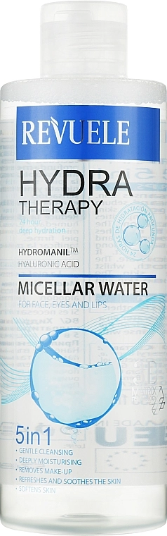 Revuele Міцелярна вода з гіалуроновою кислотою Hydra Therapy 5 In 1 Intense Moisturising Micellar Water - фото N1