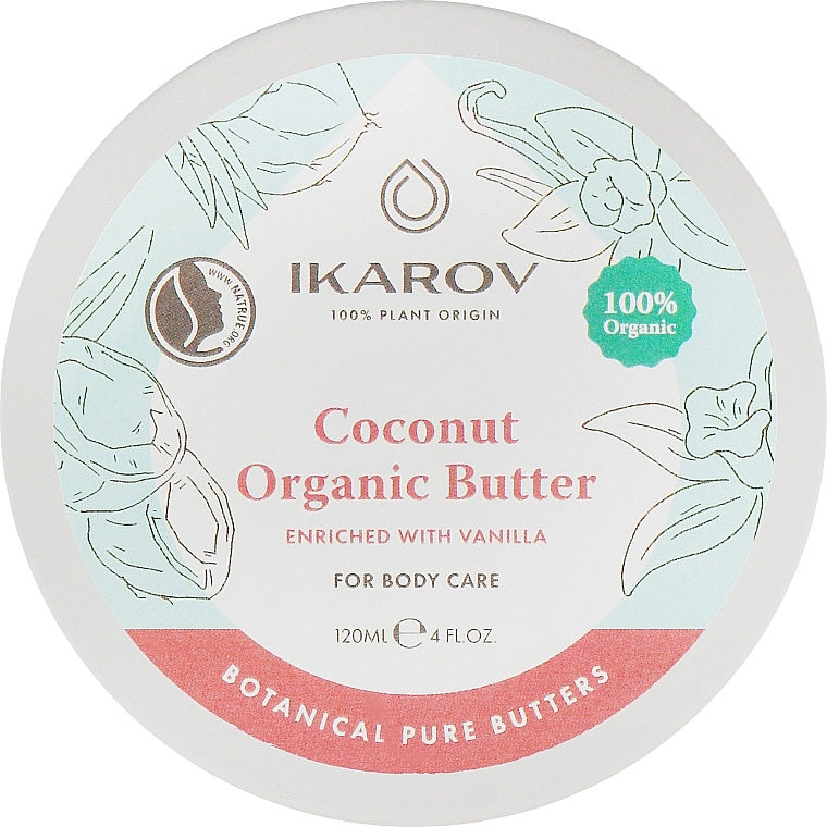 Ikarov Органічне кокосове масло, збагачене ваніллю Coconut Organic Butter - фото N1