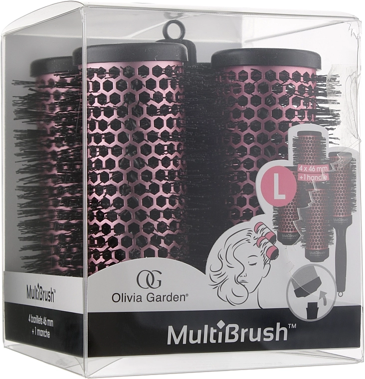 Olivia Garden Набор Multibrush One Size Kit L (multibrush/4pcs + handle/1pcs) - фото N1