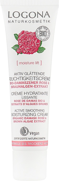 Logona Био-крем для лица дневной для сухой кожи Facial Care Day Cream Organic Rose - фото N2