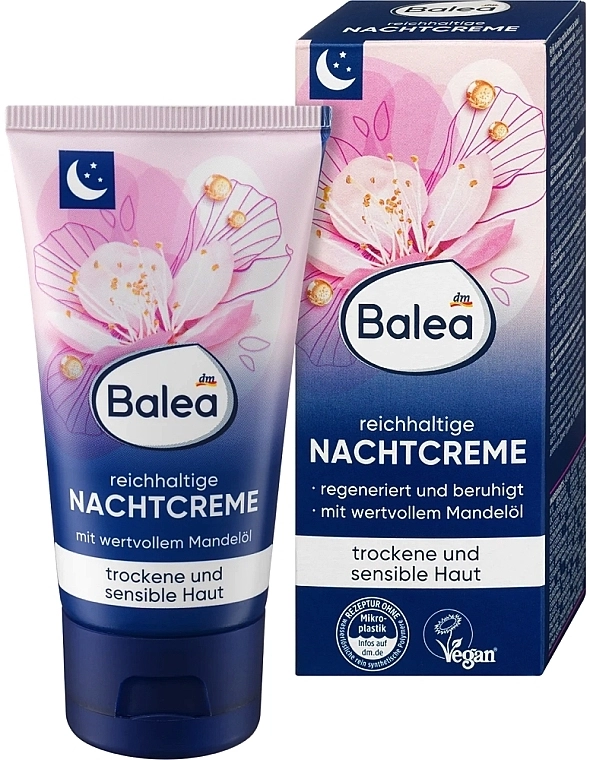 Balea Насичений нічний крем для обличчя Rich Night Face Cream - фото N1