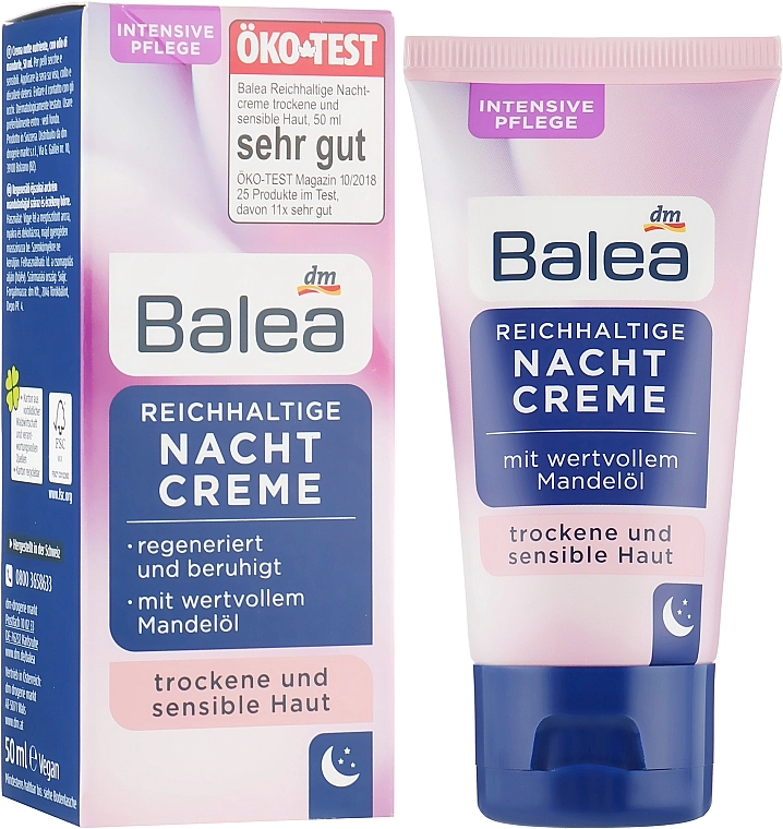 Balea Насичений нічний крем для обличчя Rich Night Face Cream - фото N2