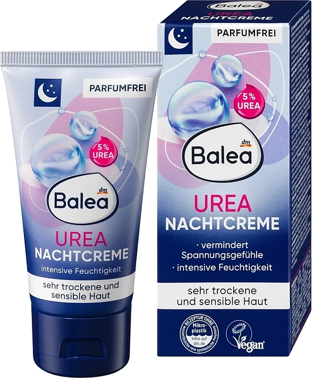 Balea Ночной крем для лица с косметической мочевиной Night Cream Urea - фото N1