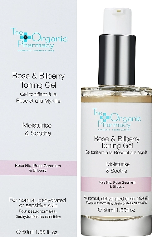 The Organic Pharmacy Тонізувальний гель для зневодненої і чутливої шкіри Rose & Bilberry Toning Gel - фото N1
