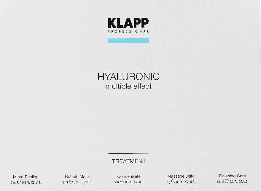 Klapp Набір Hyaluronic Treatment Set (peel/7ml + mask/8ml + lejjy/3g + cr/10ml) - фото N1