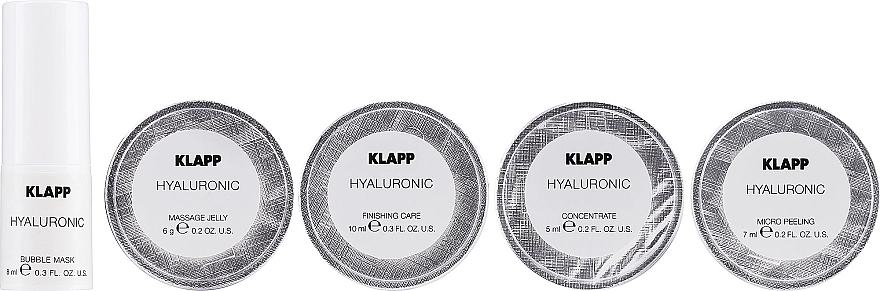 Klapp Набір Hyaluronic Treatment Set (peel/7ml + mask/8ml + lejjy/3g + cr/10ml) - фото N2