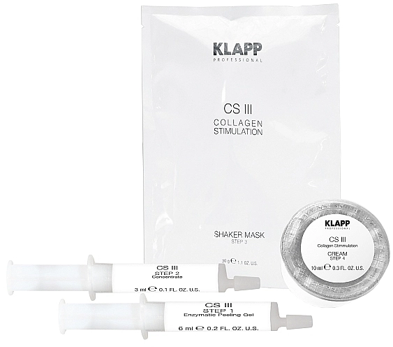 Klapp Набор CS III Collagen Stimulation Treatment (peel/6ml + conc/3ml + mask/30g + cr/10ml) - фото N1