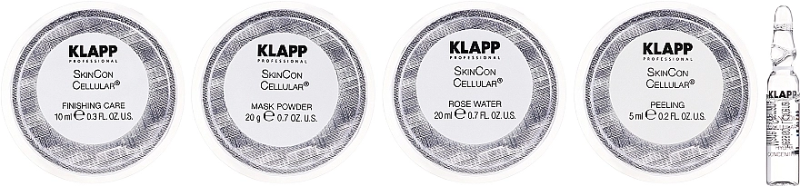 Klapp Набір SkinConCellular Face Treatment (peel/5ml + mask/20g + rose/water/20ml + conc/2ml + finish/care/10ml) - фото N2