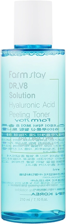 FarmStay Пілінг-тонер з комплексом кислот Dr.V8 Solution Hyaluronic Acid Peeling Toner - фото N2