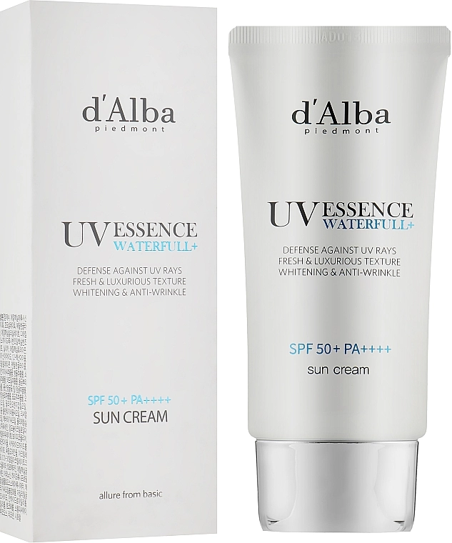 D'Alba Солнцезащитная эссенция-крем Waterful Essence Sun Cream SPF 50+ PA++++ - фото N2