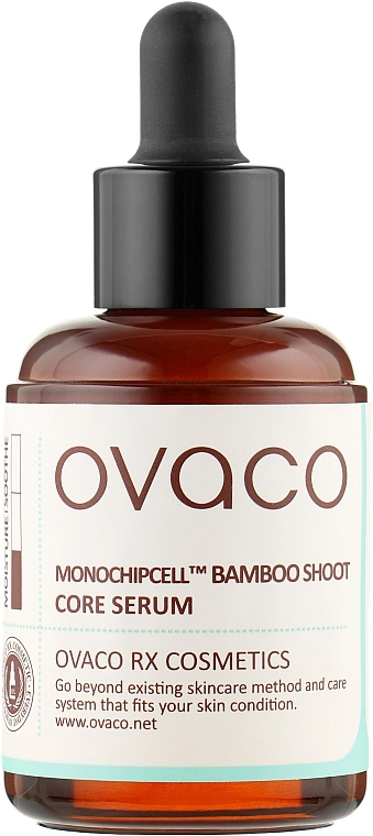 Ovaco Зволожувальна сироватка для обличчя, з екстрактом бамбука Moisture & Soothe Monochipcell Bamboo Shoot Core Serum - фото N1