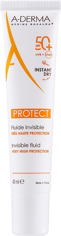 A-Derma Сонцезахисний флюїд SPF50+ Protect Invisible Fluid Very High Protection - фото N1