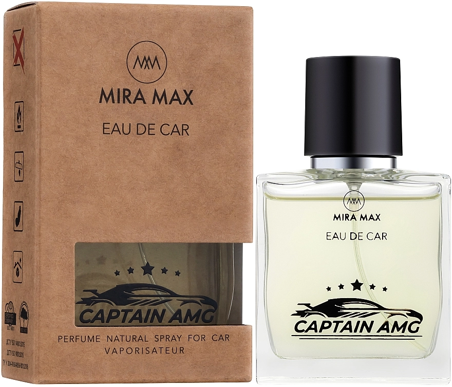 Mira Max Ароматизатор для авто Eau De Car Captain AMG Perfume Natural Spray For Car Vaporisateur - фото N1