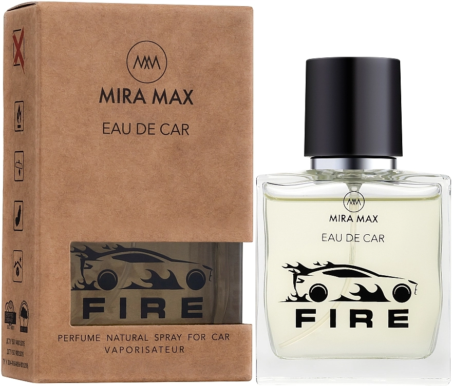 Mira Max Ароматизатор для авто Eau De Car Fire Perfume Natural Spray For Car Vaporisateur - фото N1