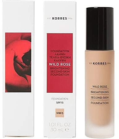 Korres Wild Rose Brightening Second Skin Foundation SPF15 Тональная основа - фото N1