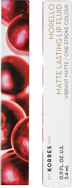 Korres Morello Matte Lasting Lip Fluid Матовий флюїд для губ - фото N2