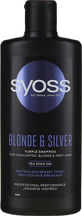 SYOSS Шампунь для светлых, осветленных и седых волос Blond & Silver Purple Shampoo For Highlighted, Blonde & Grey Hair - фото N1