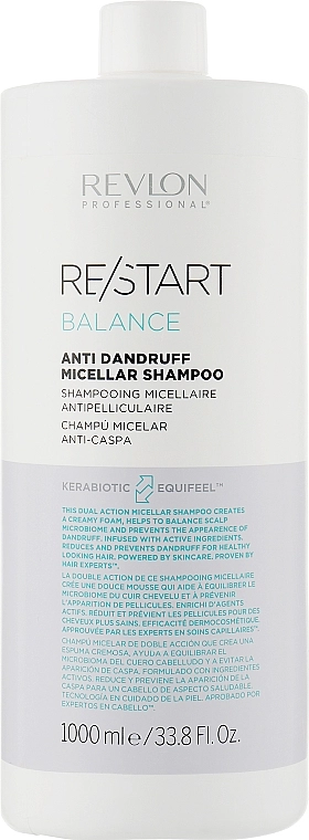 Revlon Professional Шампунь проти лупи Restart Balance Anti-Dandruff Micellar Shampoo - фото N3