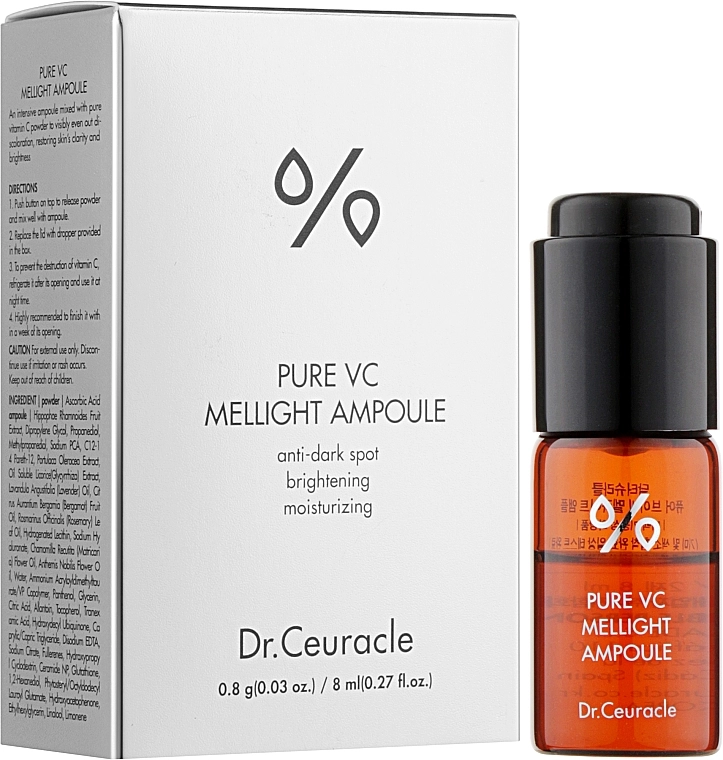Dr. Ceuracle Сироватка для обличчя, з вітаміном С Pure Vitamin C Mellight Ampoule - фото N2