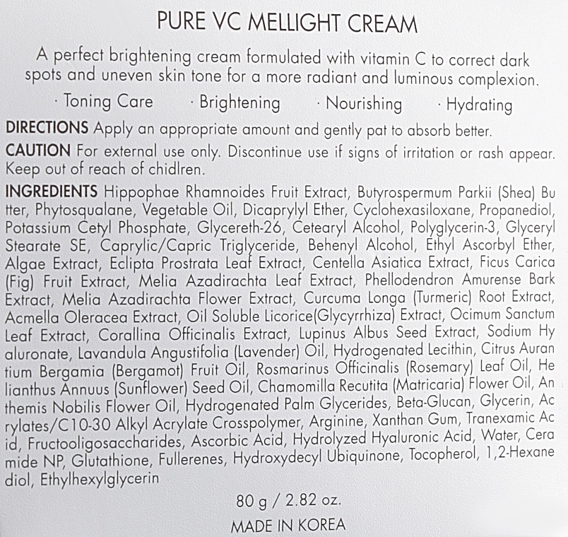 Dr. Ceuracle Антивозрастной крем с витамином С Pure VC Mellight Cream - фото N6