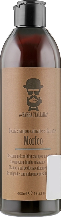 Barba Italiana Розслаблювальний і заспокійливий шампунь і гель для душу Morfeo Shampoo And Shower Gel - фото N1