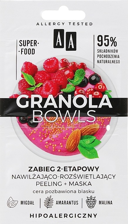 AA Пилинг-маска для тусклой кожи лица Granola Bowls - фото N1