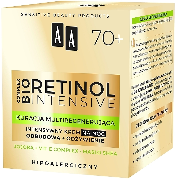 AA Інтенсивний нічний крем для обличчя 70+ Cosmetics Retinol Intensive Healthy Glow 70+ Night Cream - фото N3