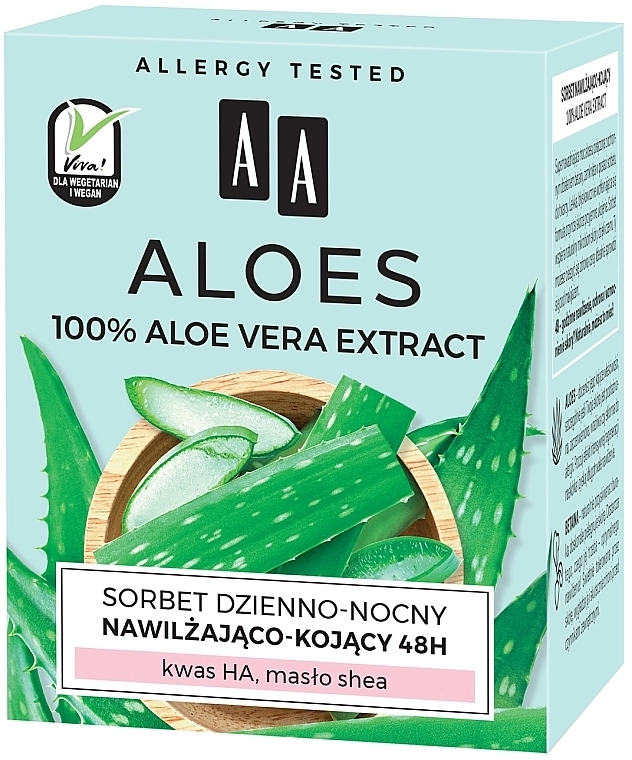 AA Зволожувальний і заспокійливий сорбет Cosmetics Aloes Sorbet - фото N4