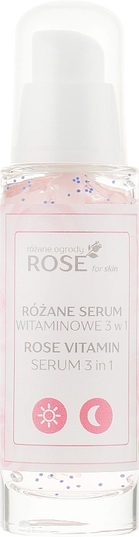 Floslek Витаминная сыворотка 3в1 для лица, шеи и зоны декольте Rose For Skin Rose Gardens Rose Vitamin Serum 3 in 1 - фото N2