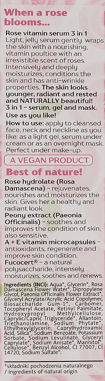 Floslek Сироватка для обличчя Rose For Skin Rose Gardens Rose Vitamin Serum 3 in 1 - фото N3