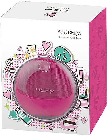 Purederm Щітка для очищення обличчя, рожева Sonic Face Brush Pink - фото N1