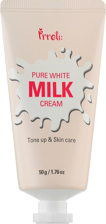 Prreti Зволожувальний крем для освітлення обличчя на основі молочних протеїнів Pure White Milk Cream - фото N1