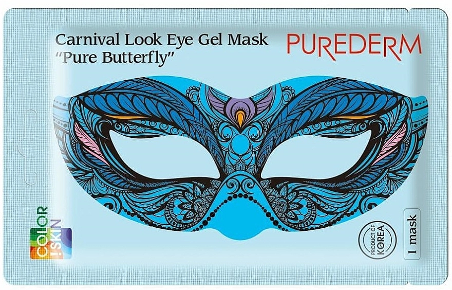 Purederm Гідрогелева маска для шкіри навколо очей Carnival Look Eye Gel Mask Pure Butterfly - фото N1