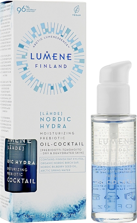 Lumene Зволожувальний коктейль з пребіотиками Nordic Hydra Moisturizing Prebiotic Oil-Cocktail - фото N2