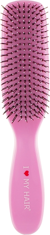 I LOVE MY HAIR Щітка для волосся, дитяча, "Spider" 1501, рожева, глянцева М - фото N1