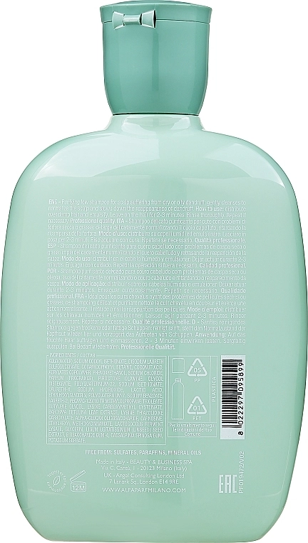 Alfaparf Шампунь для волос против перхоти Semi Di Lino Scalp Rebalance Purifying Low Shampoo - фото N2