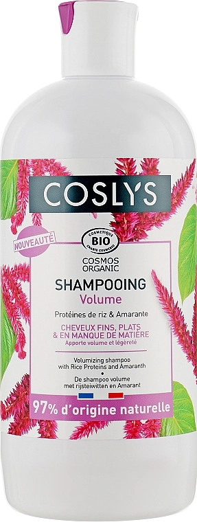 Coslys Шампунь, придающий волосам объем с протеинами риса и амаранта Shampoo Volume Rice Protein & Amaranth - фото N1